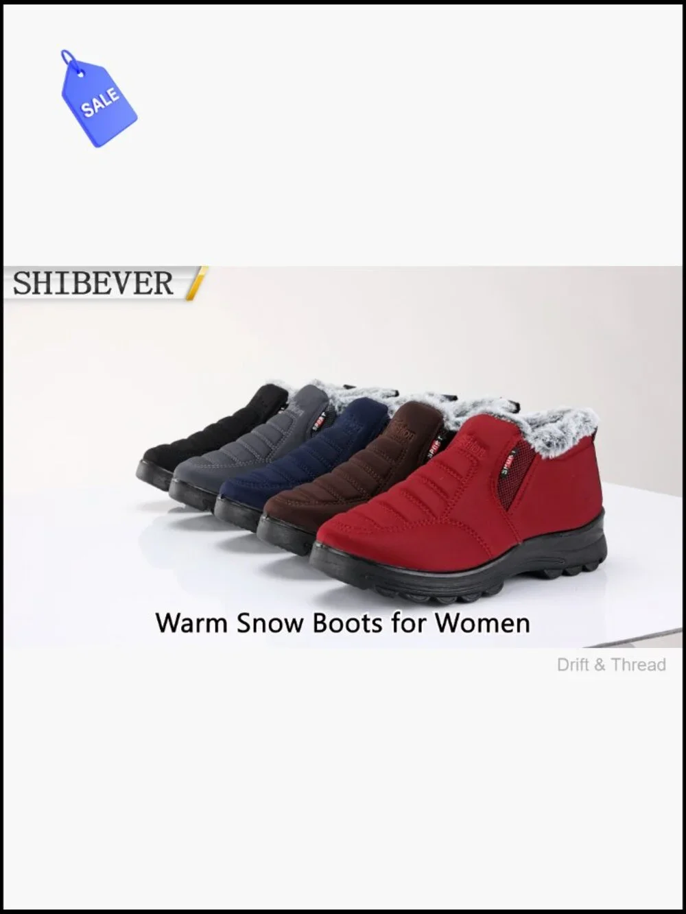 Women's Winter Snow Boots Warm Faux Fur Lined Non-Slip Ankle Booties